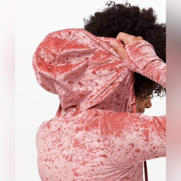 Lululemon Special Edition Hooded Define Jacket Crushed Velvet Soft Cranberry - Picture 5 of 15